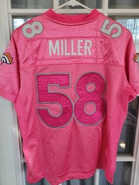 Broncos Nike Pink BLING #58 Miller Women's Football Jersey